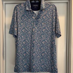 Crown‎ & Ivy Blue Floral Polo Shirt